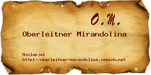 Oberleitner Mirandolina névjegykártya